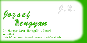jozsef mengyan business card
